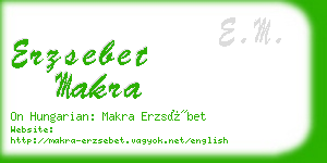 erzsebet makra business card